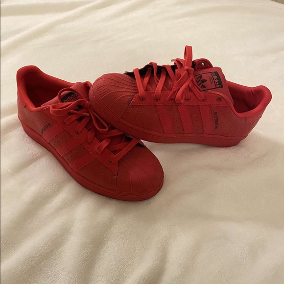 Red Adidas Superstar - size 6.5 youth or 8 women’s - Picture 3 of 7